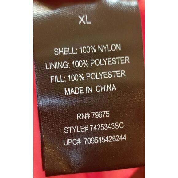 BCBGeneration Premium Performance Womens Red Hooded Puffer Coat Jacket Zip X LG - Picture 16 of 16